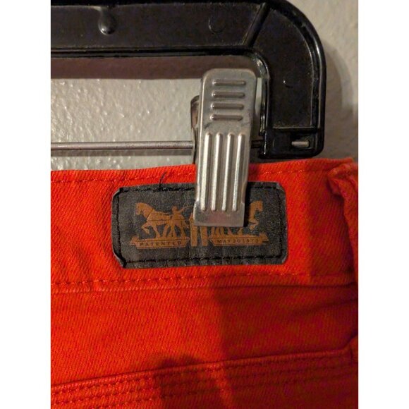 LEVI'S Women's Size 6 Orange Capri Jeans Pants Stretch Cuffed Hem - Picture 5 of 7